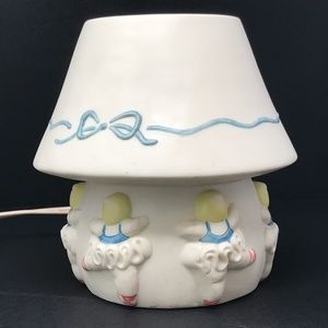 Vintage Charpente Michel & Co Ceramic Chubby Ballerina Night Light Lamp